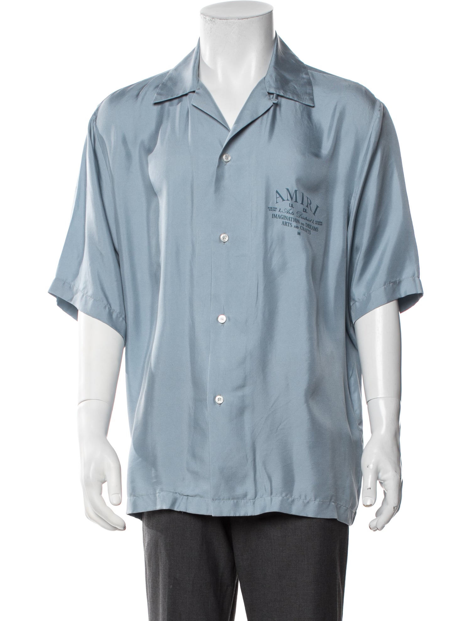 Amiri Silk Graphic Print Shirt