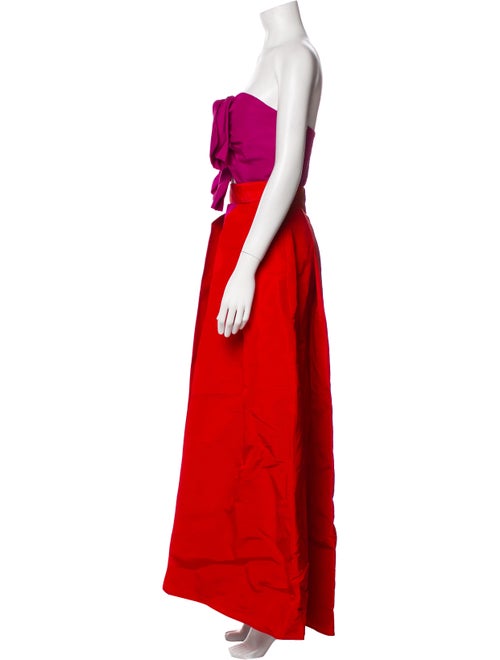 Alexia Maria Silk Colorblock Pattern Pant Set