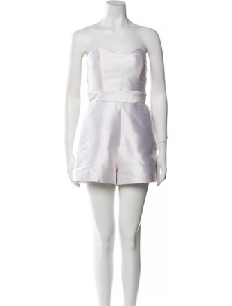 Alexia Maria Silk Strapless Romper