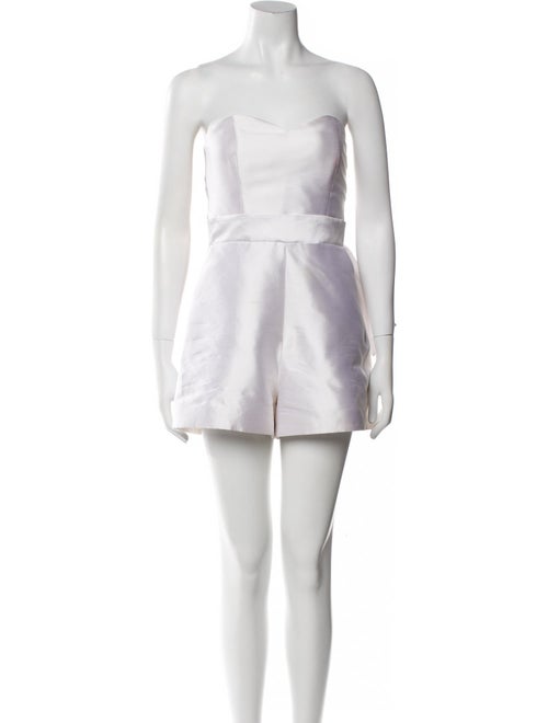 Alexia Maria Silk Strapless Romper