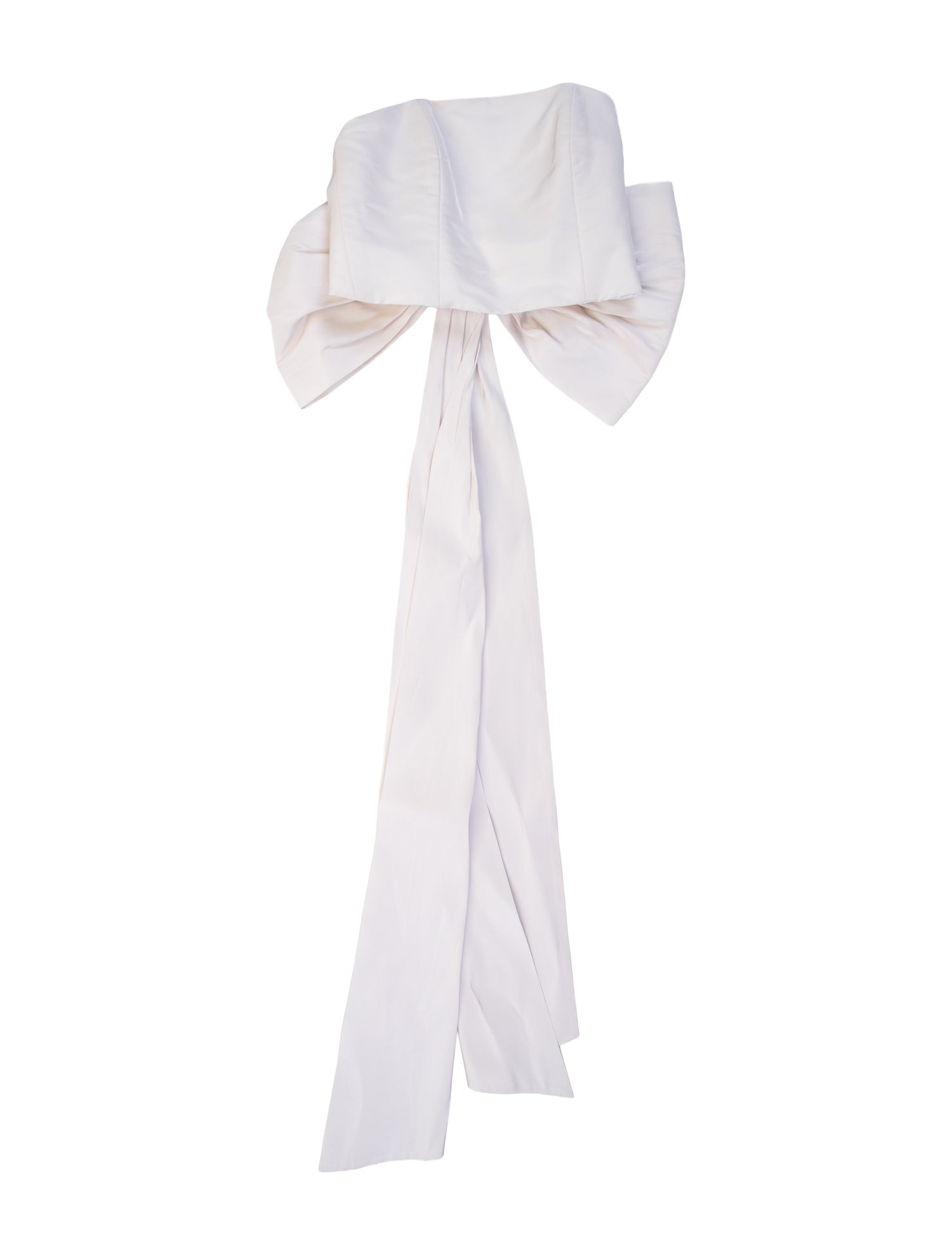 Alexia Maria Silk Strapless Crop Top