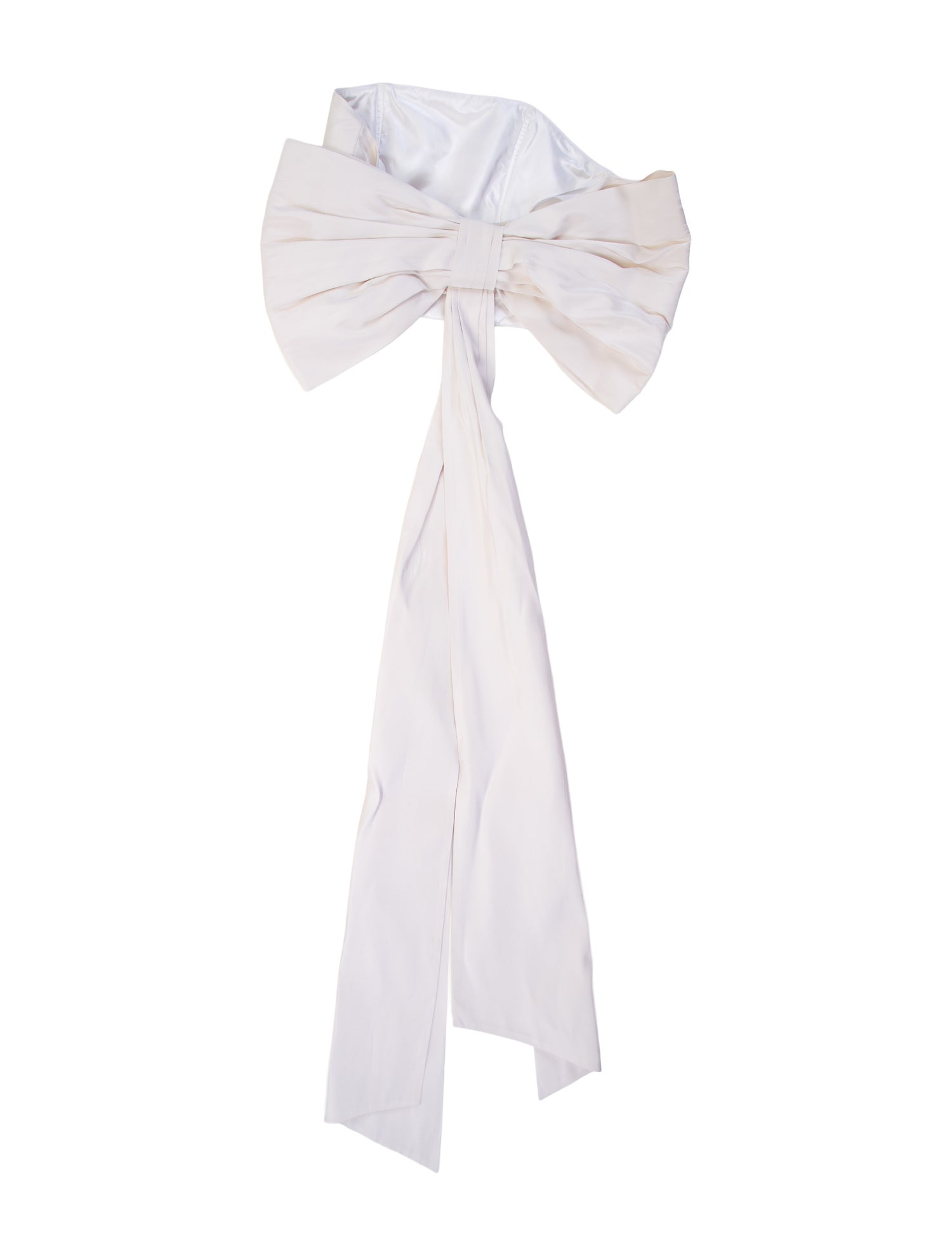 Alexia Maria Silk Strapless Crop Top