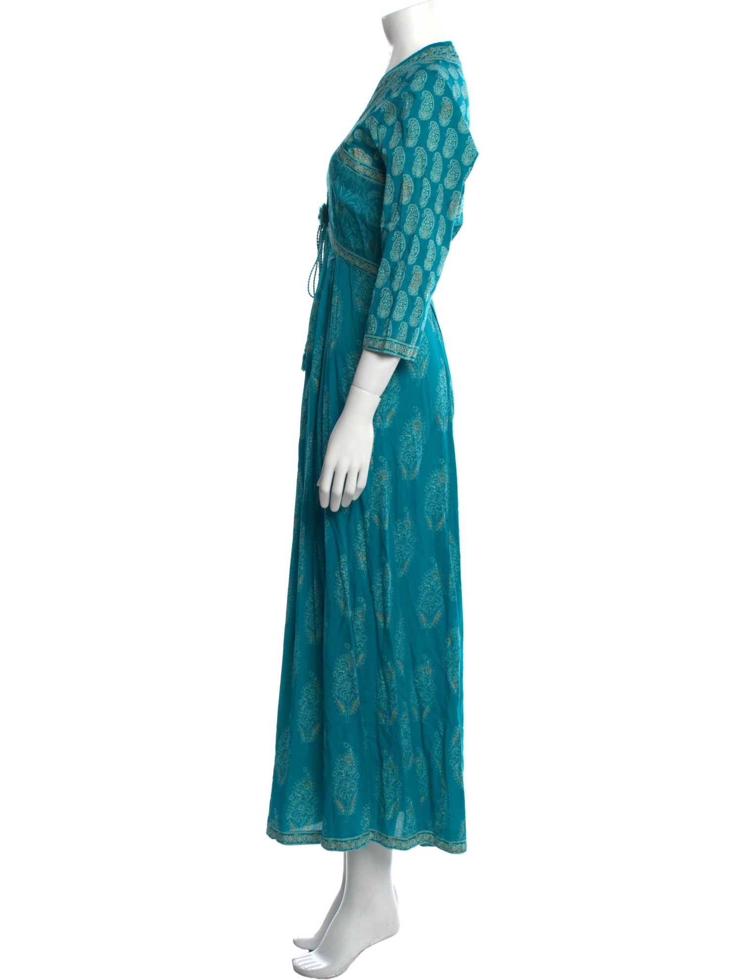 Aman Paisley Print Long Dress