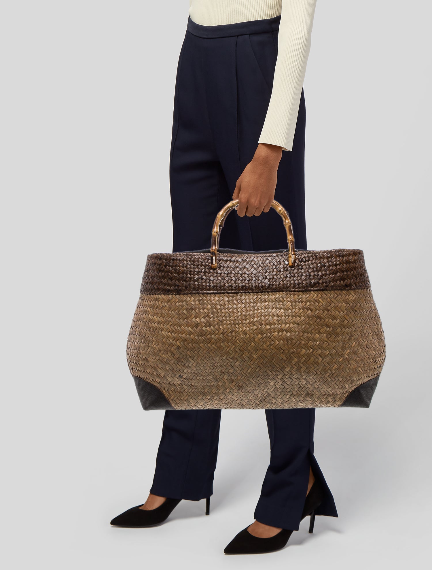 Aman Raffia Weekender Bag