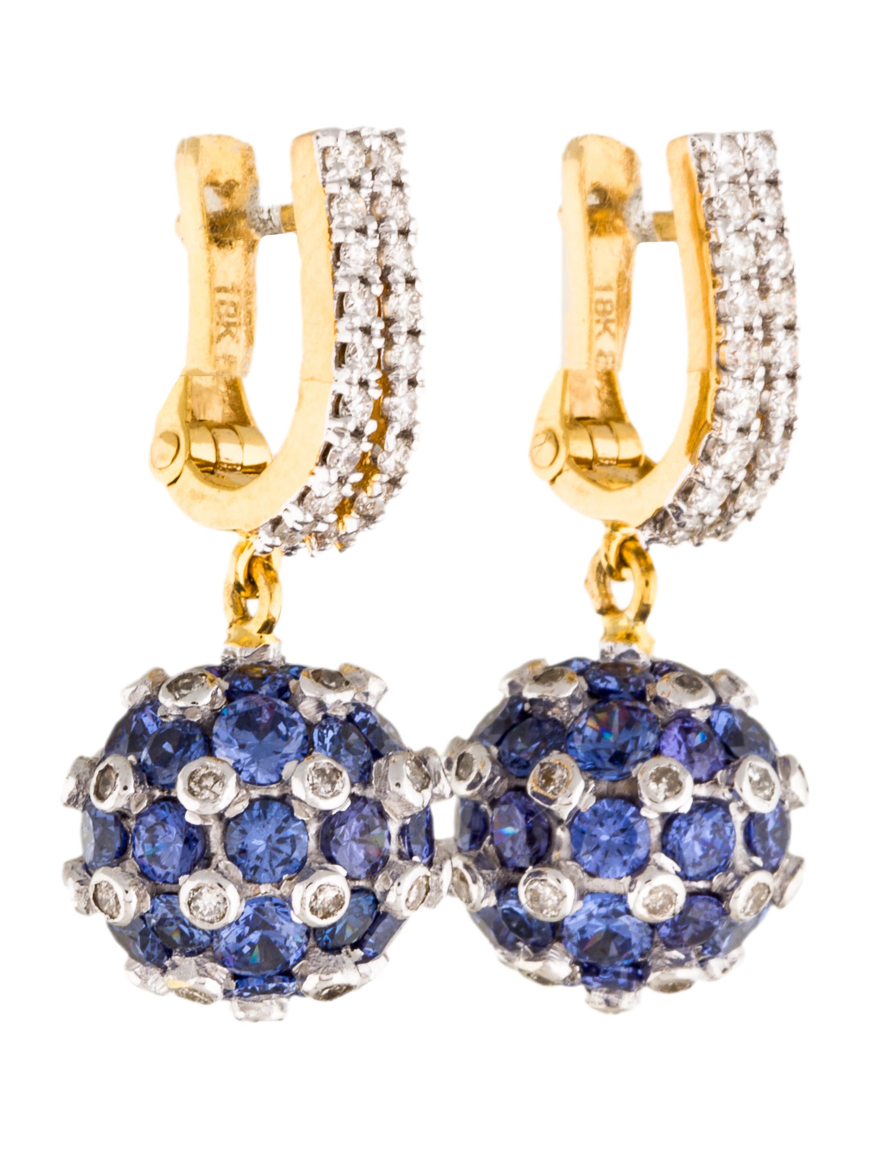 Amrapali 18K Diamond & Tanzanite Sphere Necklace & Earring Set