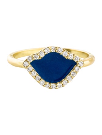 Amrapali 18K Diamond & Enamel Lotus Ring