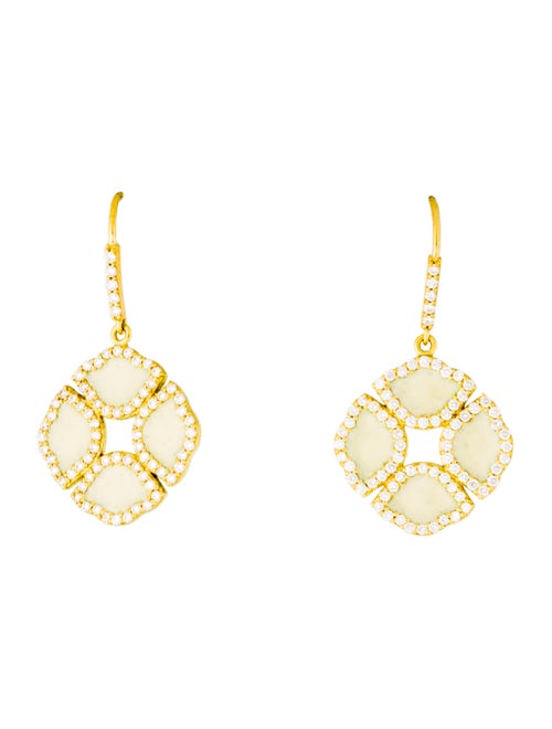 Amrapali 18K Diamond Manjari Lotus Enamel Earrings