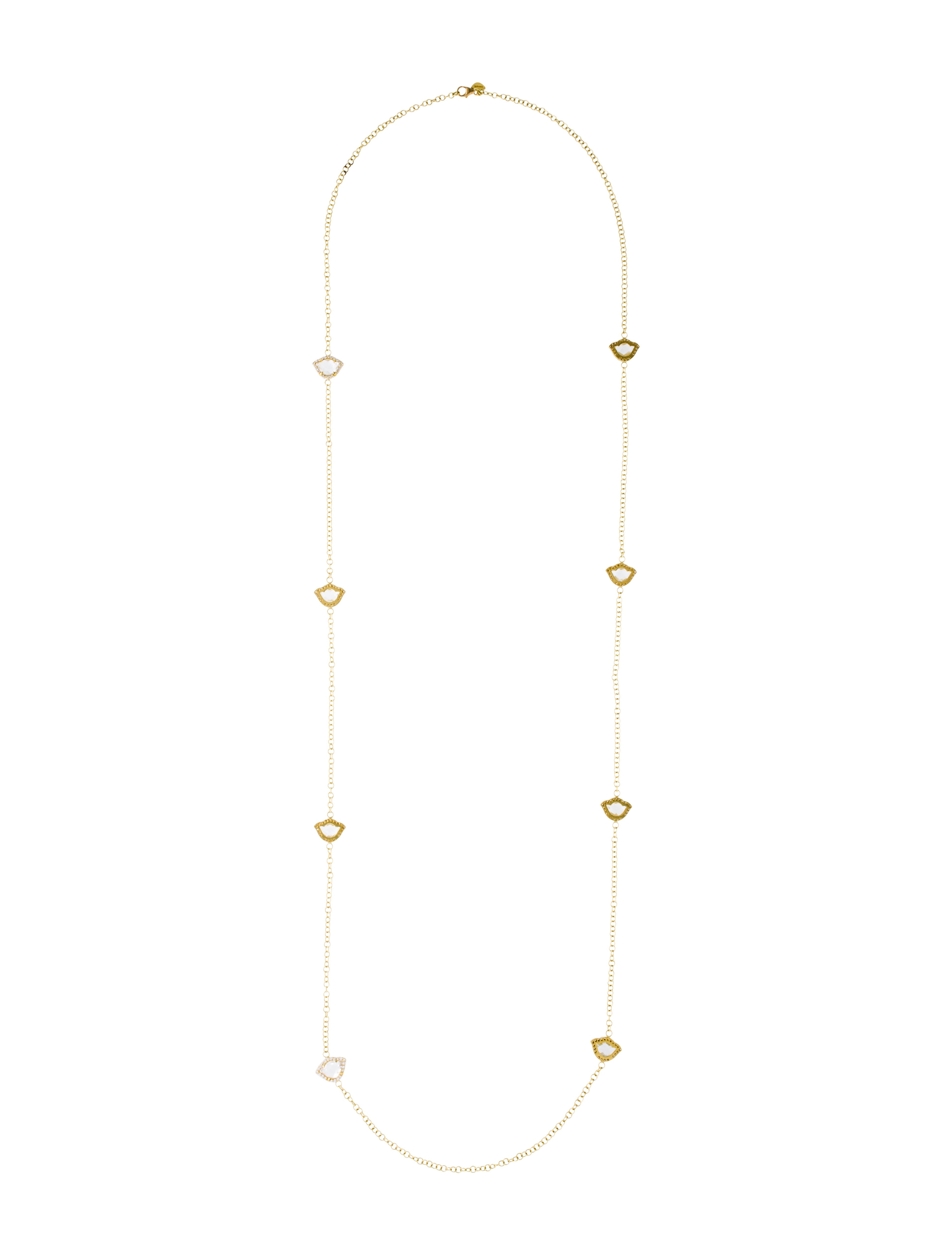 Amrapali 18K Diamond & Topaz Station Necklace