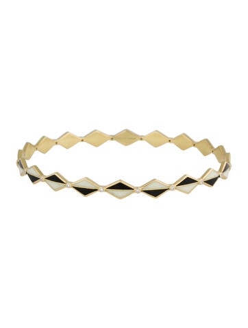 Amrapali Bangle 18K Diamond Enamel Mosaic