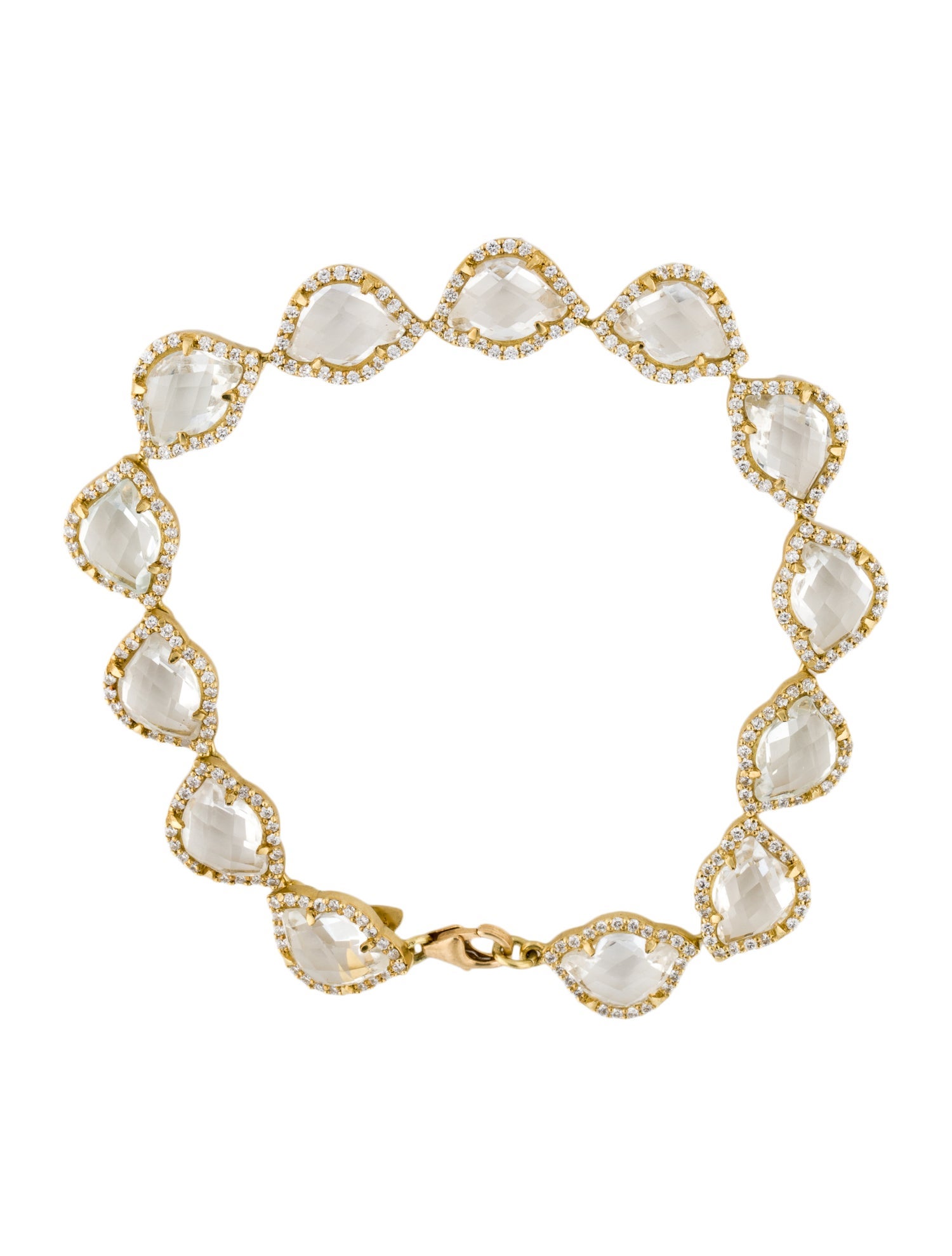 Amrapali 18K Topaz & Diamond Lotus Link Bracelet