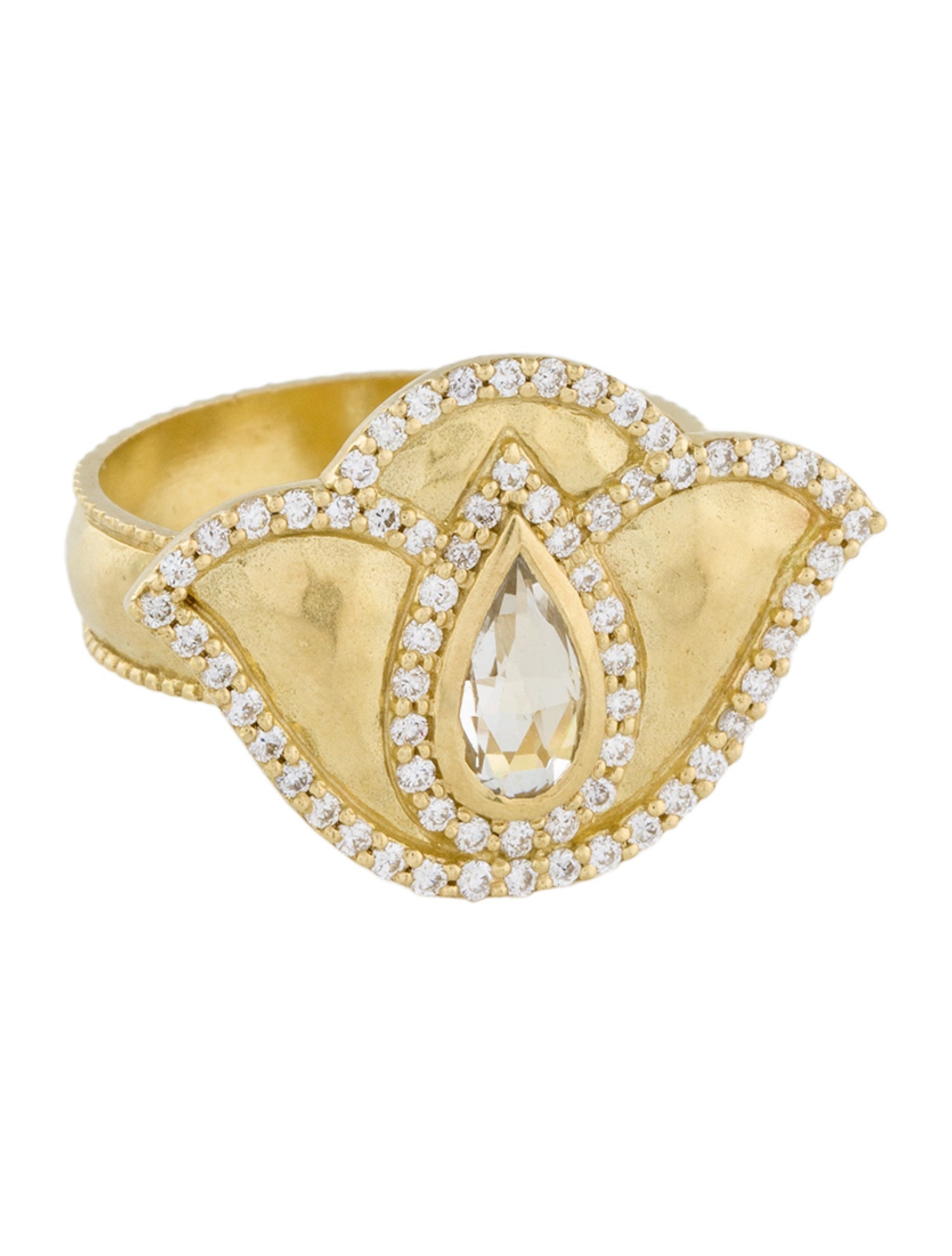 Amrapali 18K Topaz & Diamond Thamarai Lotus Cocktail Ring