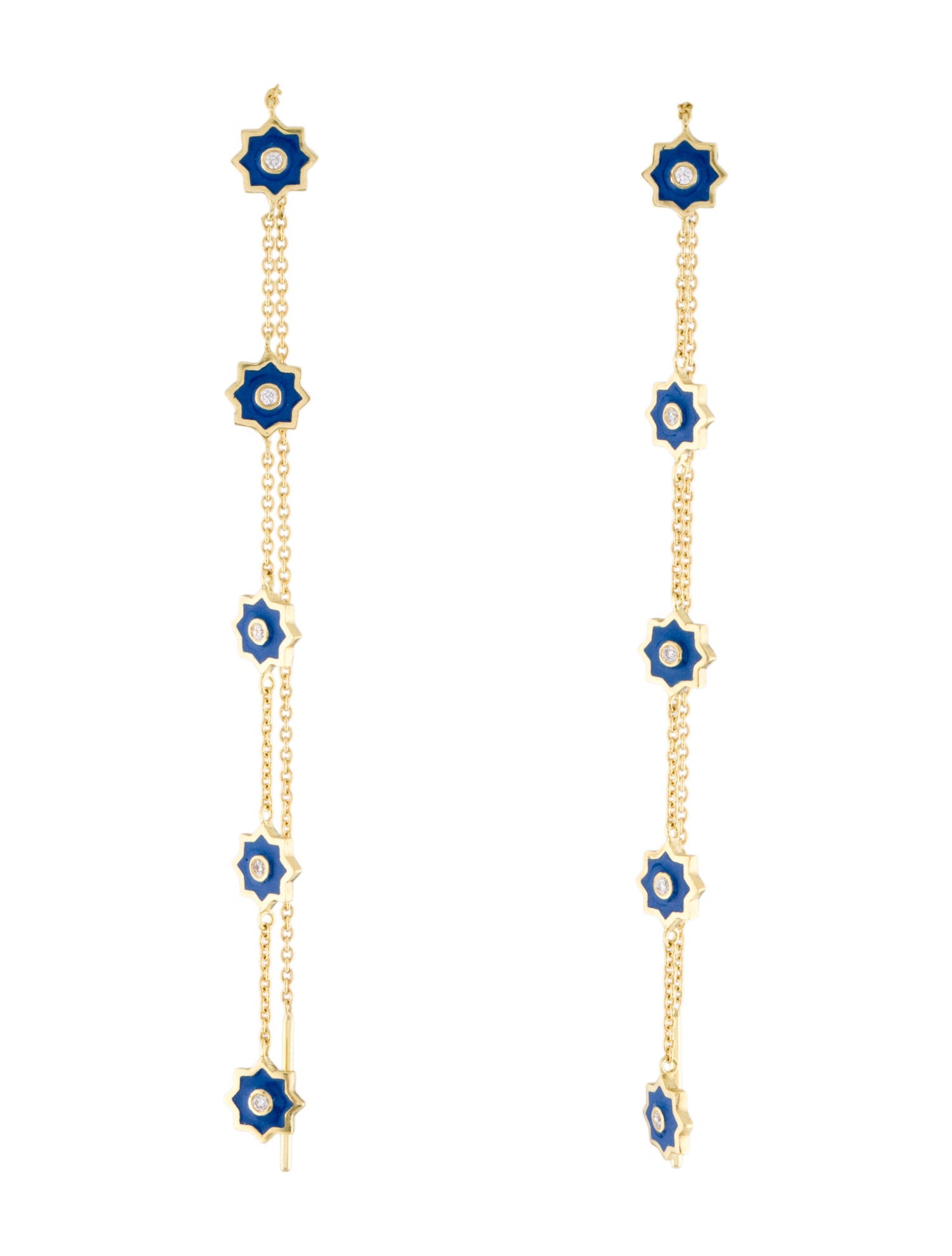 Amrapali 18K Enamel & Diamond Drop Earrings