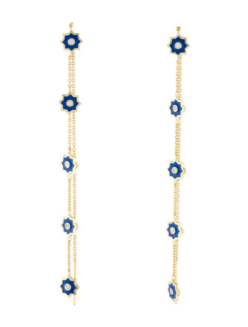 Amrapali 18K Enamel & Diamond Drop Earrings