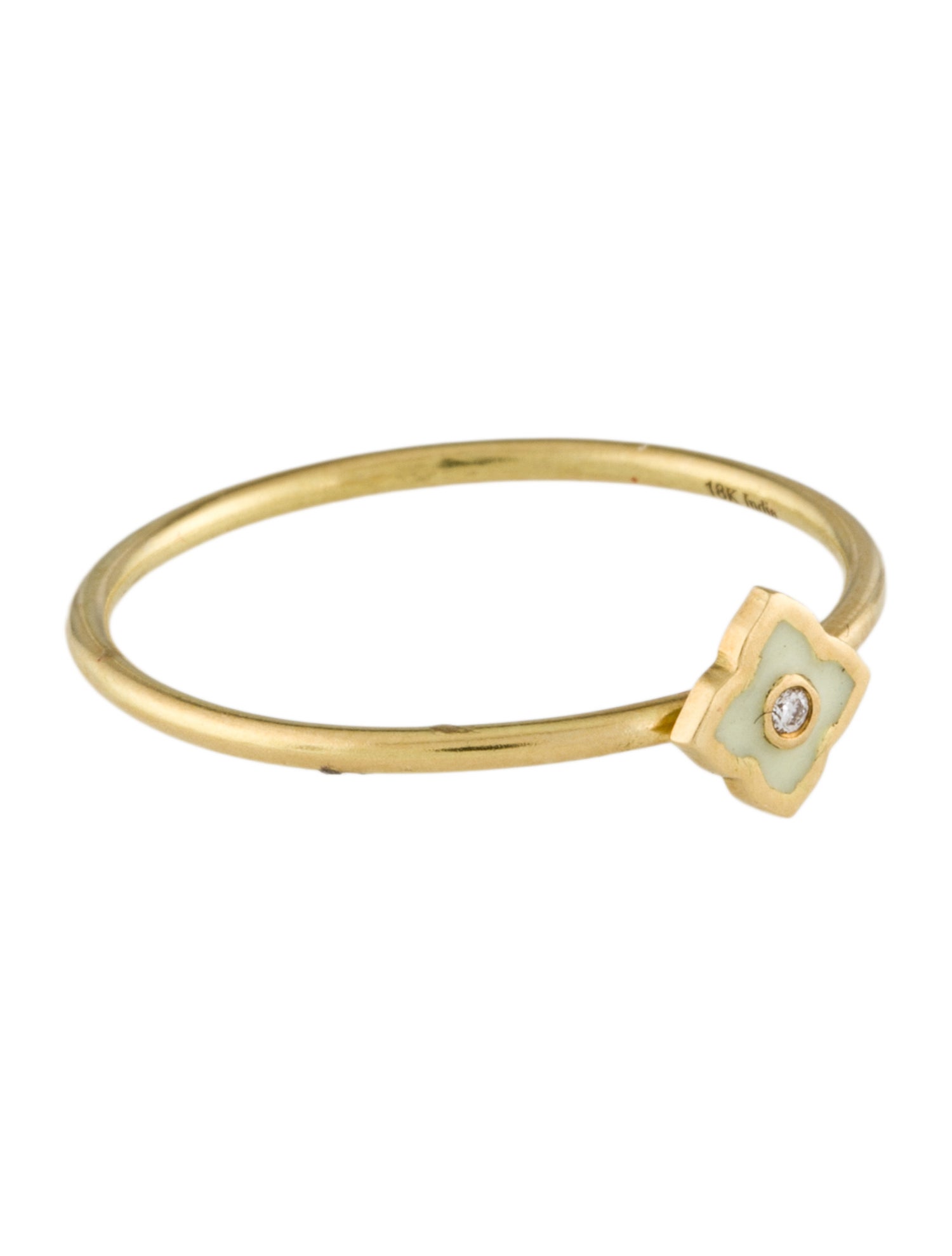 Amrapali 18K Enamel & Diamond RIng