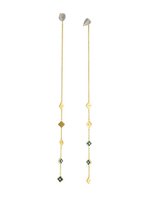 Amrapali 18K Diamond & Enamel Thread Drop Earrings