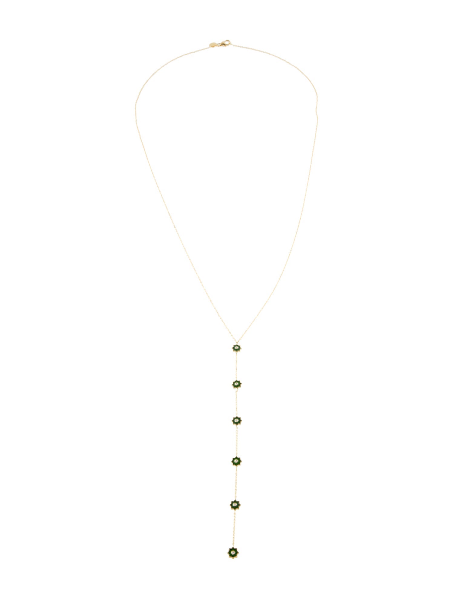 Amrapali 18K Diamond & Enamel Star Drop Necklace