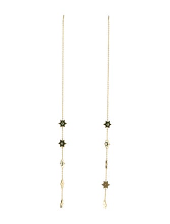 Amrapali 18K Diamond & Enamel Star Drop Earrings