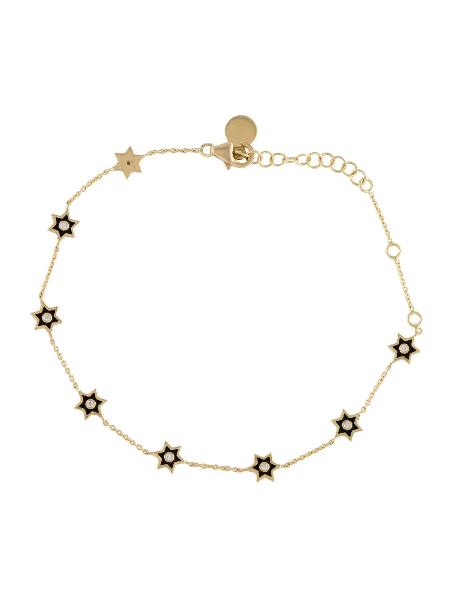 Amrapali 14K Diamond & Enamel Star Station Chain Bracelet