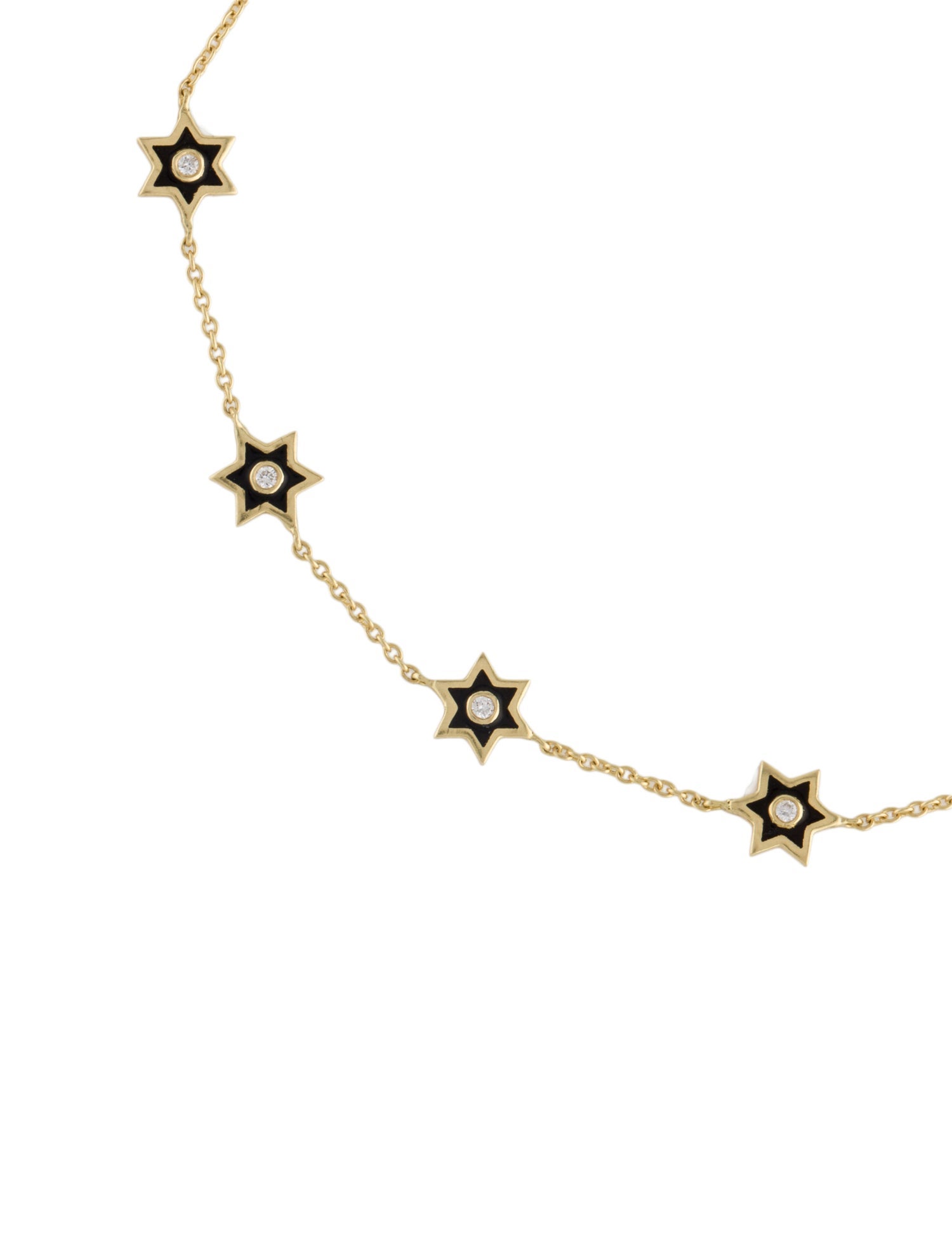 Amrapali 14K Diamond & Enamel Star Station Chain Bracelet