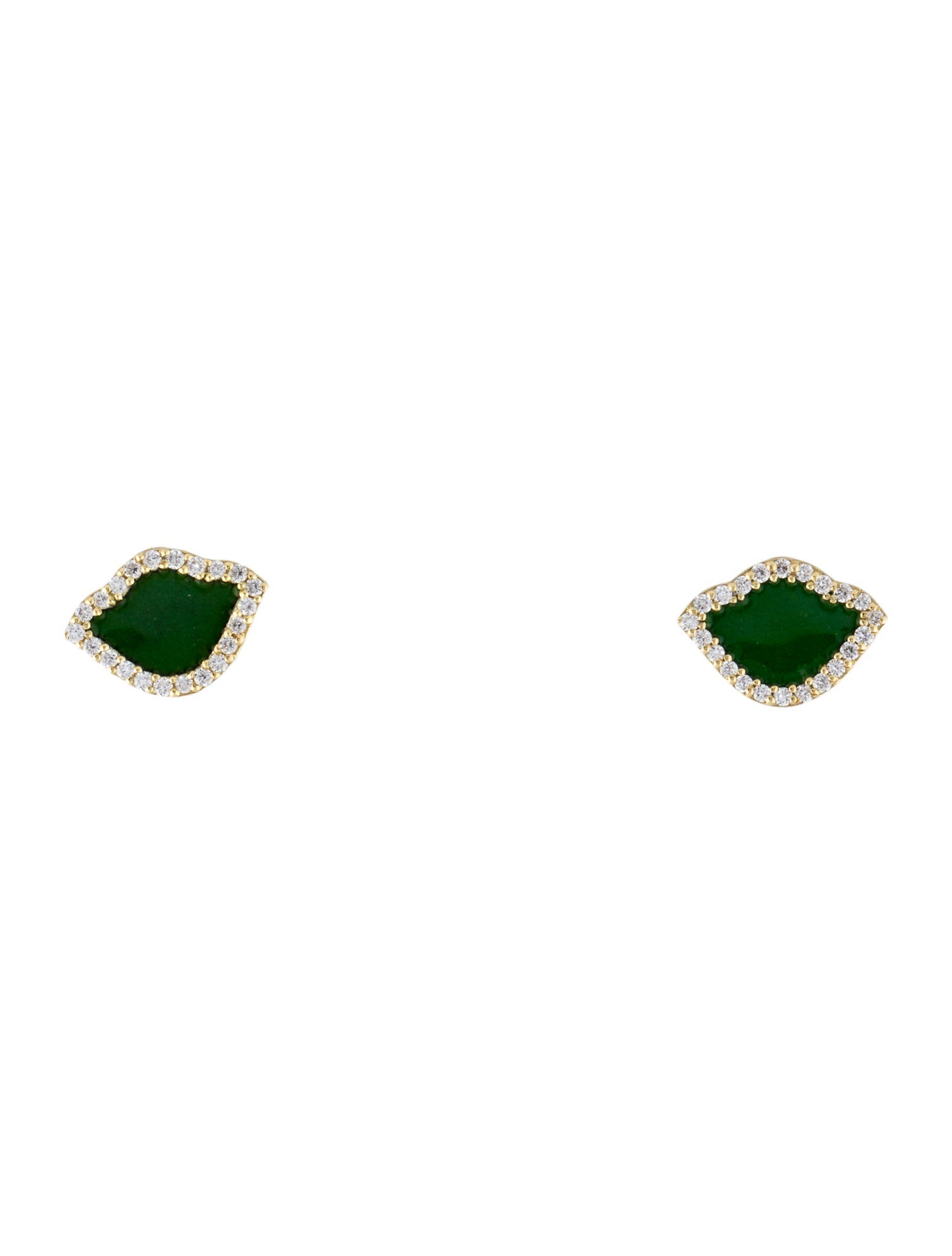 Amrapali 18K Diamond & Enamel Lotus Stud Earrings
