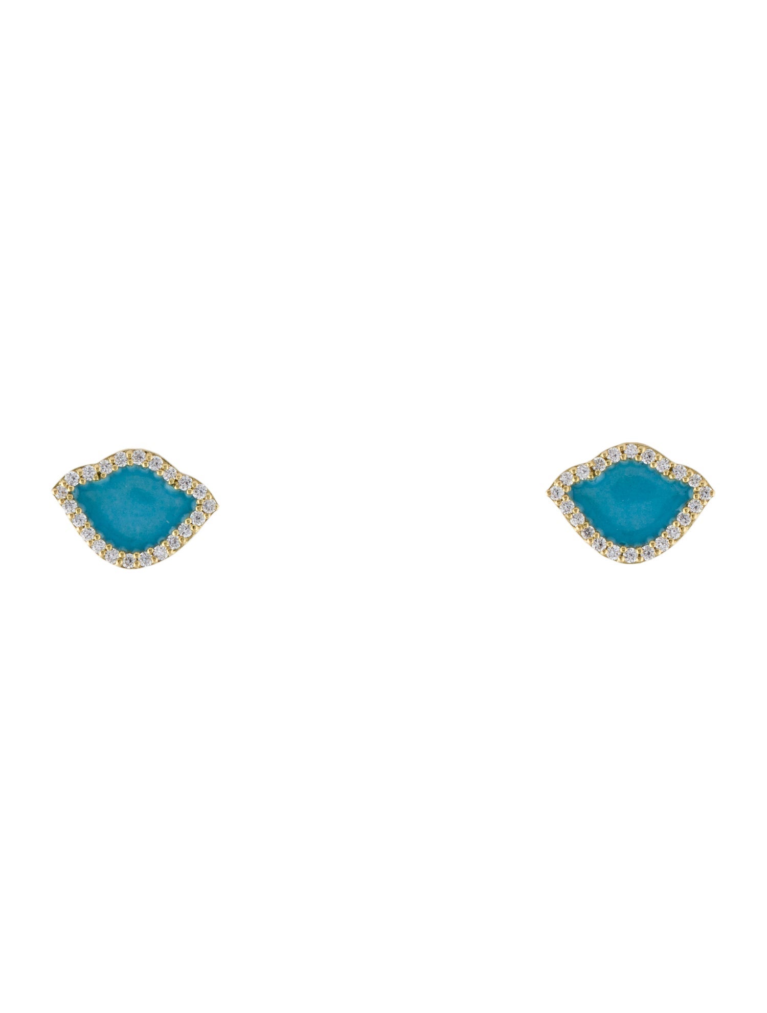 Amrapali 18K Diamond & Enamel Lotus Stud Earrings