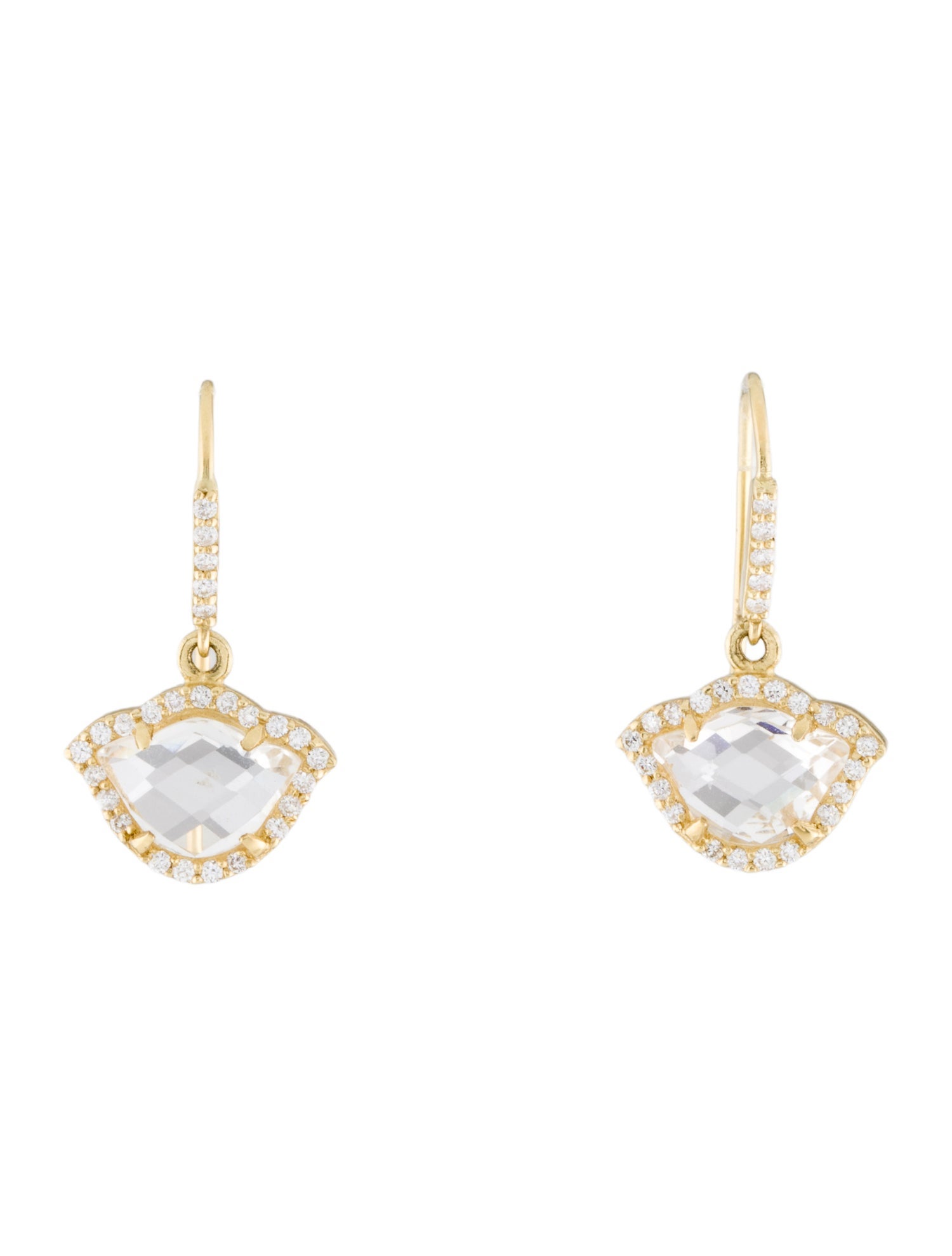 Amrapali 18K Topaz & Diamond Drop Earrings