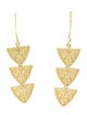 Amrapali 18K Triangle Triple Drop Earrings