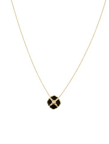 Amrapali Pendant Necklace 18K Enamel & Diamond