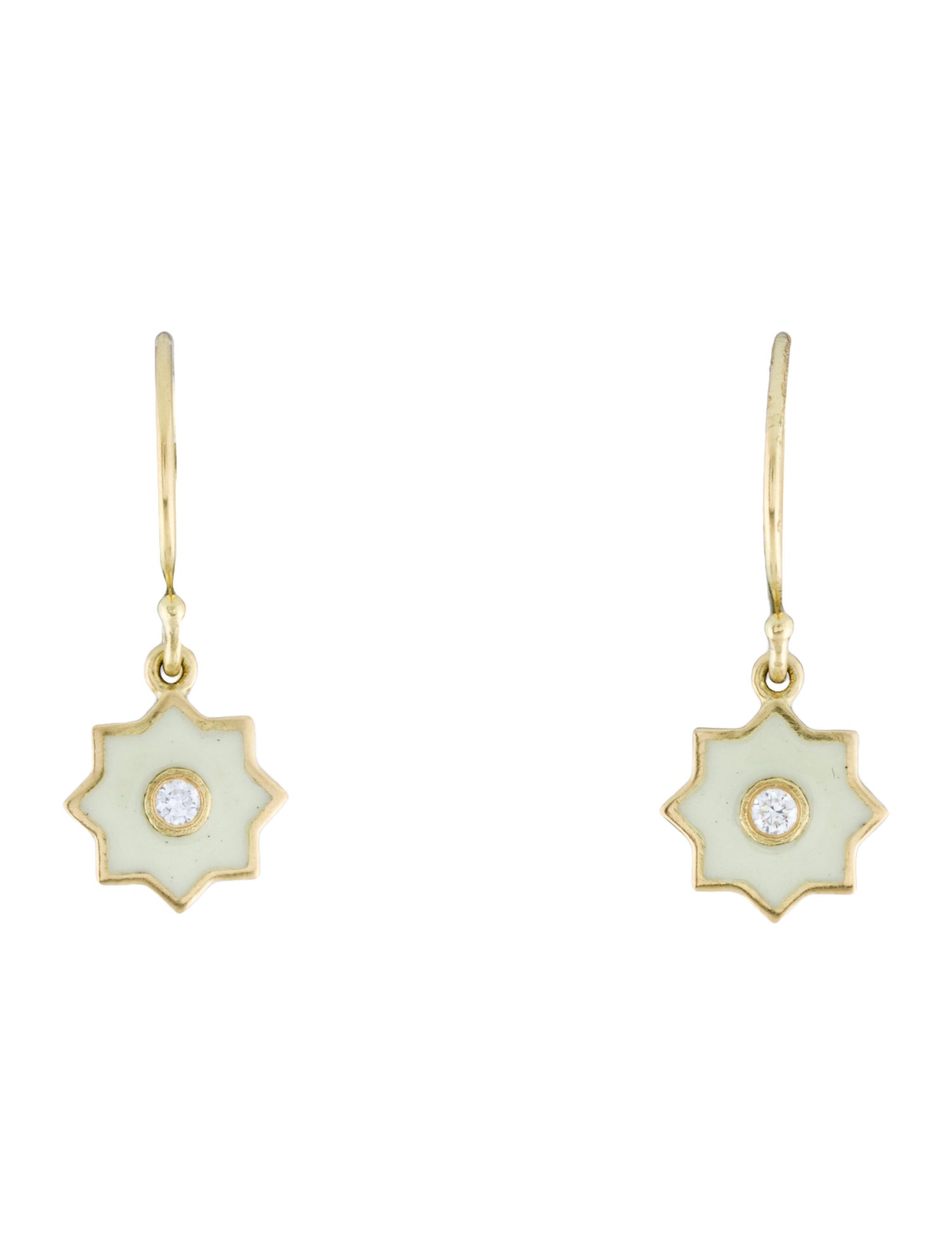 Amrapali 18K Diamond Enamel Starburst Earrings