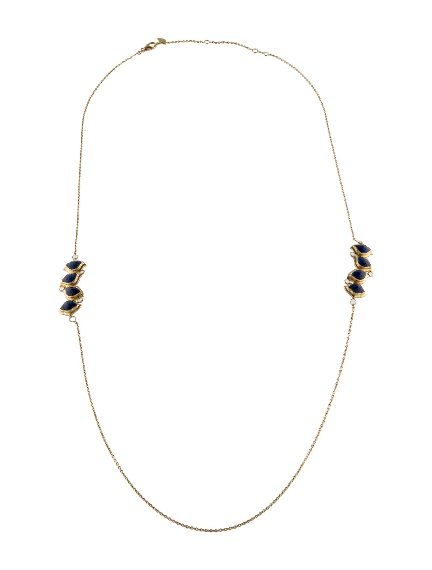 Amrapali 18K Sapphire & Diamond Station Necklace