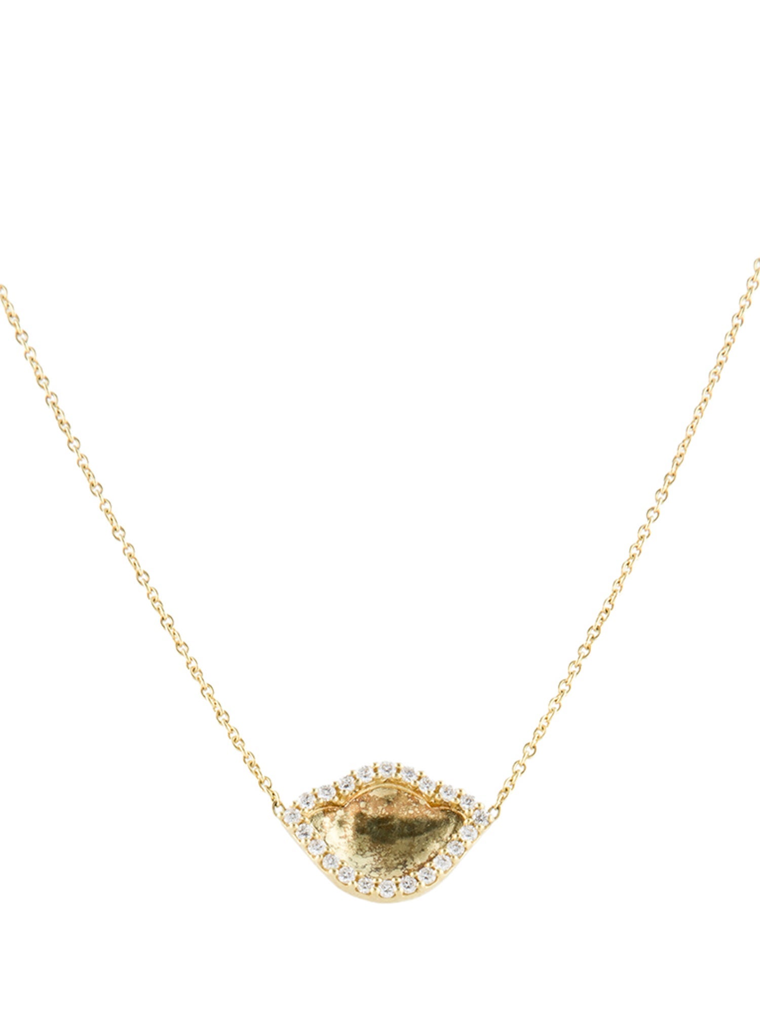 Amrapali 18K Diamond Karana Lotus Pendant Necklace