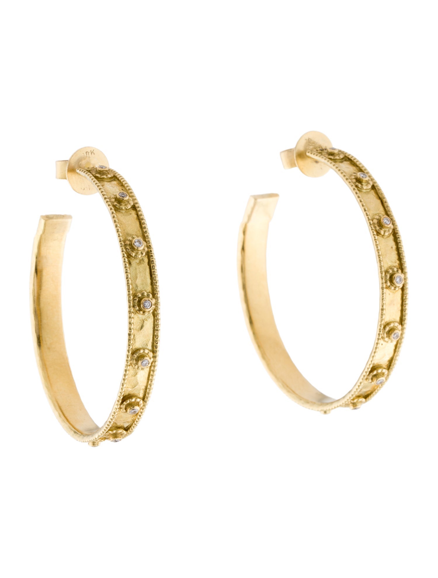 Amrapali 18K Diamond Hoop Earrings