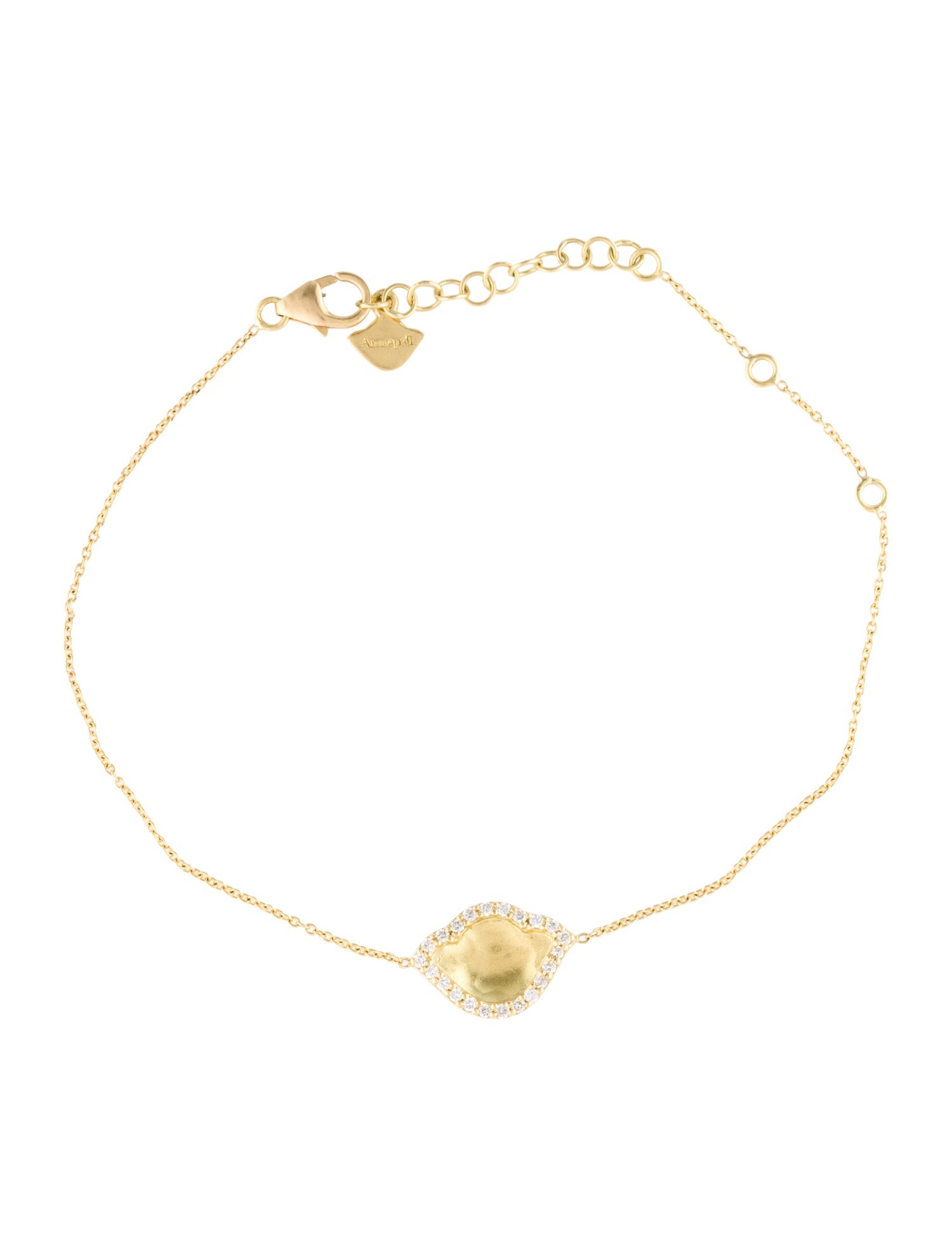 Amrapali 18K Diamond Nalika Lotus Fine Chain Bracelet