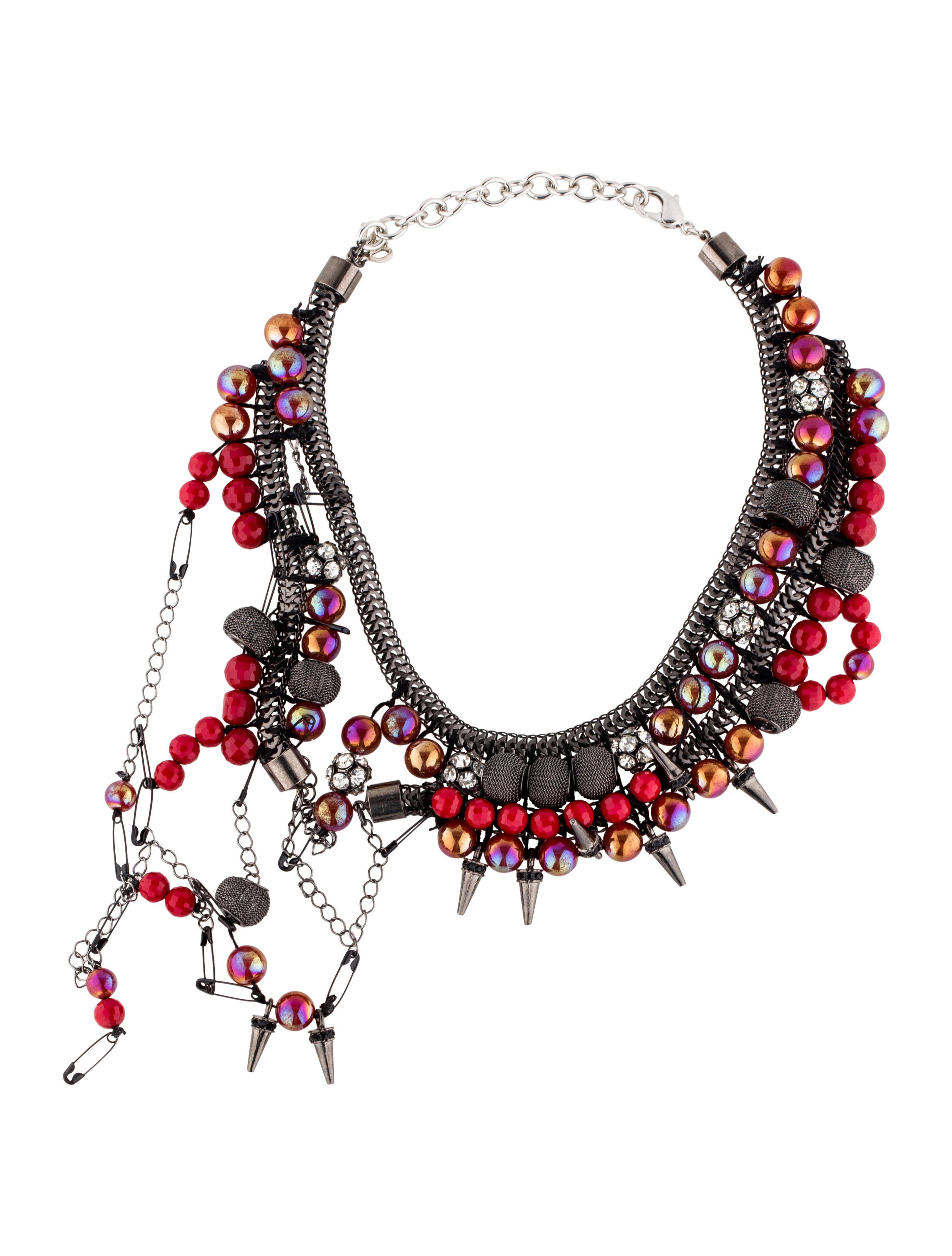 Assad Mounser Safety Pin Bead Necklace Necklaces AMS20190 The RealReal