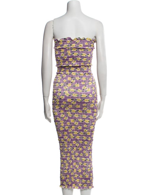 Amy Crookes Floral Print Midi Length Dress