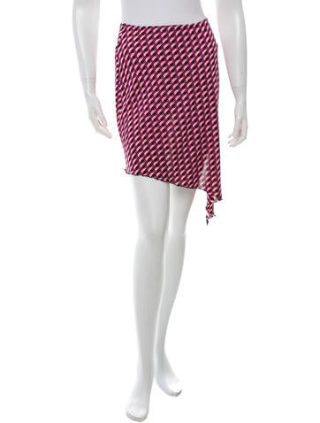 Anna Sui Printed Asymmetrical Skirt