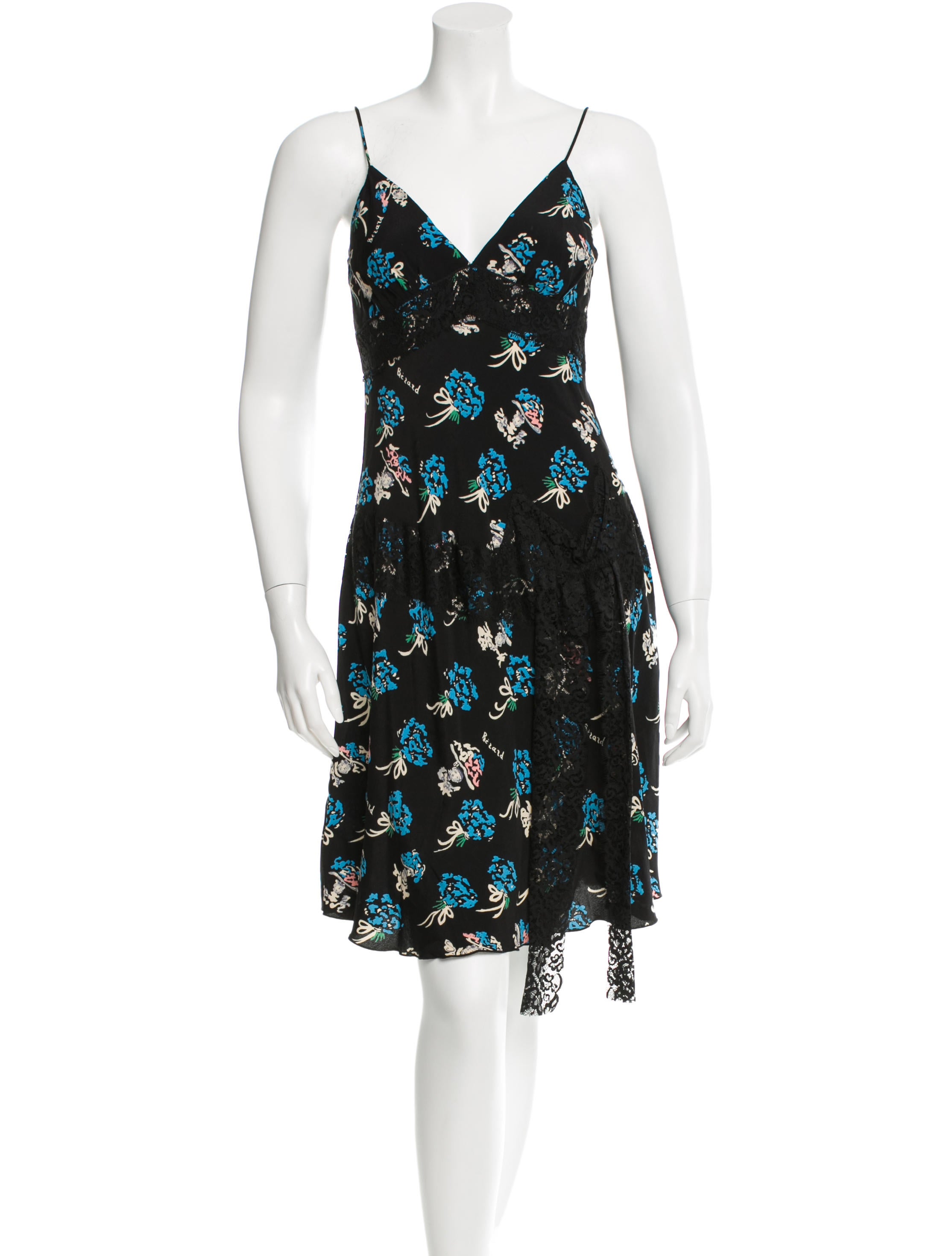 herlipto lace trimmed floral dress