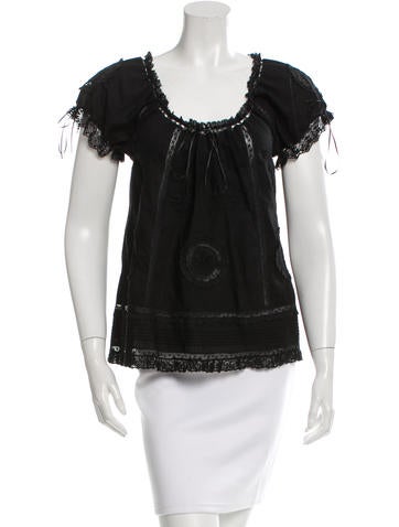 Anna Sui Lace Embroidered Top