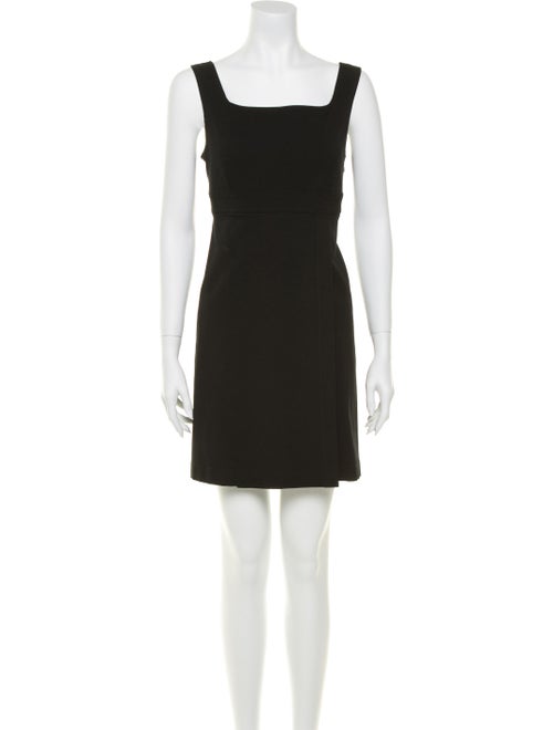 Anna Sui Square Neckline Mini Dress Black
