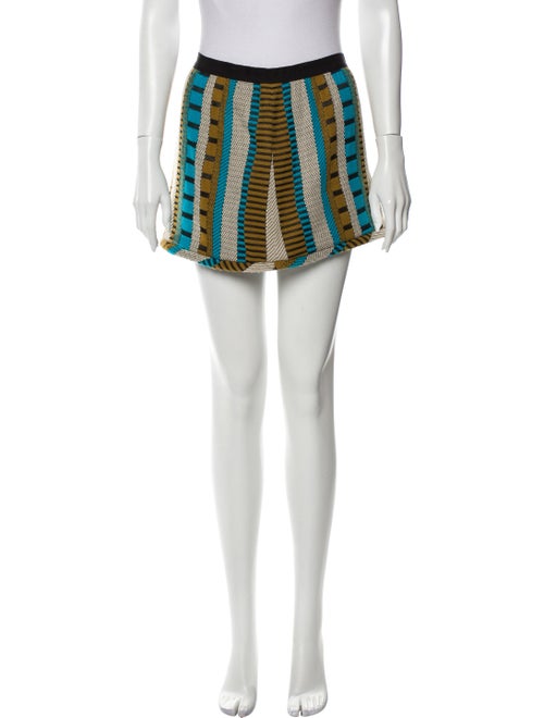Anna Sui Patterned Mini Skirt Olive