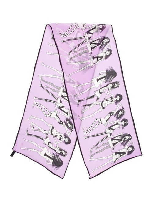 Anna Sui Printed Silk Scarf multicolor