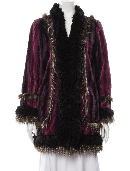 Anna Sui Faux Fur Coat Purple