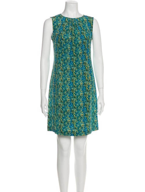 Anna Sui Silk Mini Dress Green