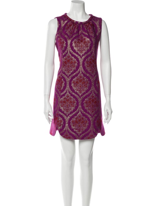 Anna Sui Printed Mini Dress Purple