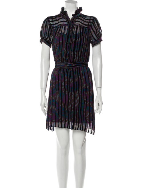 Anna Sui Printed Mini Dress Purple