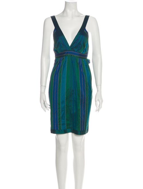 Anna Sui Silk Mini Dress Green