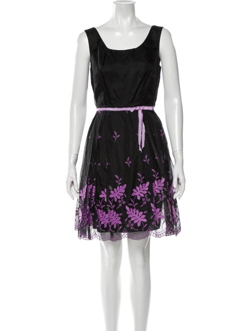 Anna Sui Silk Mini Dress Black