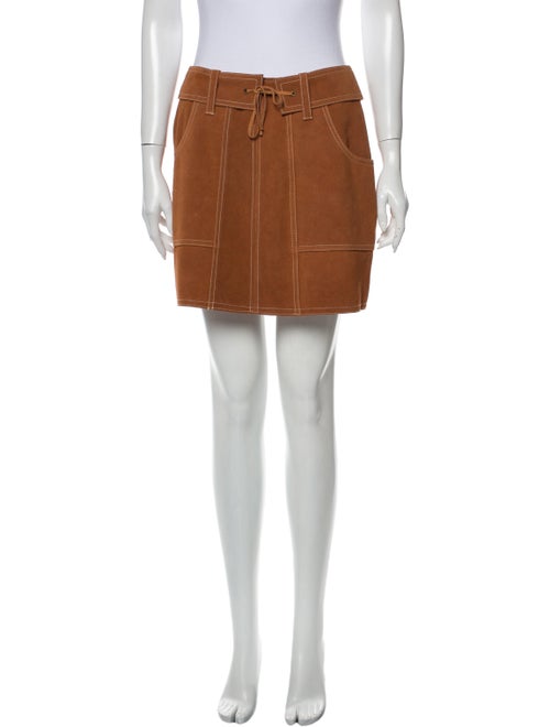 Anna Sui Suede Mini Skirt w/ Tags Orange