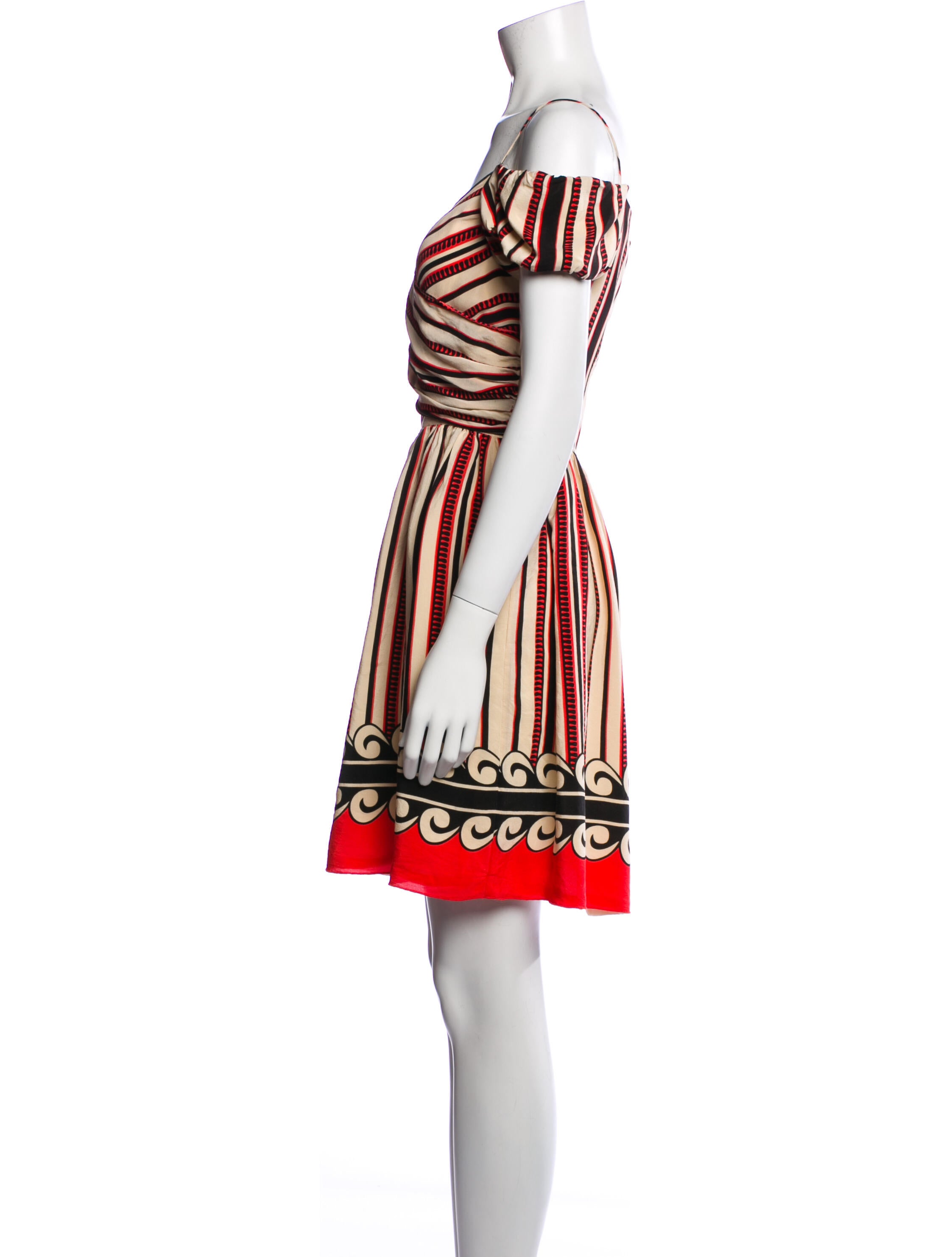 target red and white striped dress Just Love Stripe Short / Summer Dresses for Women (Red / White, X-large) and silicone grippers at the hem ensure a stay Anna Sui x Target Silk