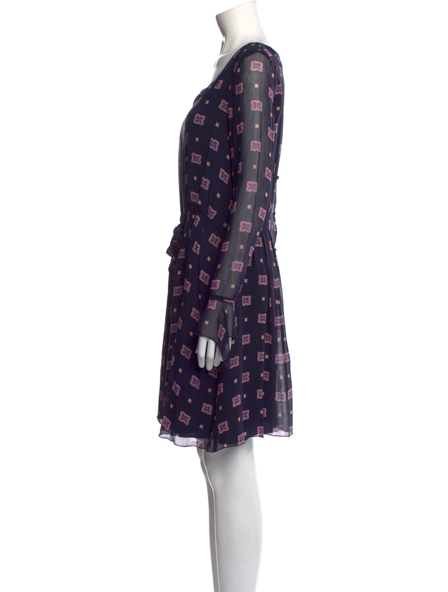 Anna Sui Floral Print Mini Dress